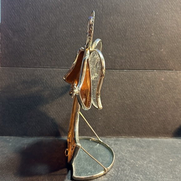 2x Stained Glass Angel Votive Or Tealight Candle Holder 7 inchesTall - Picture 3 of 9